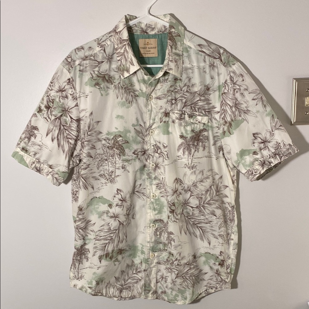Tommy Bahama Men’s Hawaiian Shirt Casual Size Large Super Soft Tropical Vibe